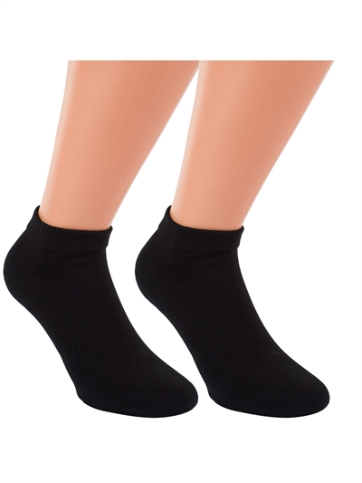 Herrensocken - Harmony - Sneaker - extra breiter Rand - Schwarz - 2er-Pack